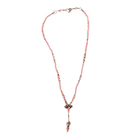 Delicate Ruby, Rose Quartz, and Pink Tourmaline with .925 beads Lariat Necklace - Picture 5 of 8